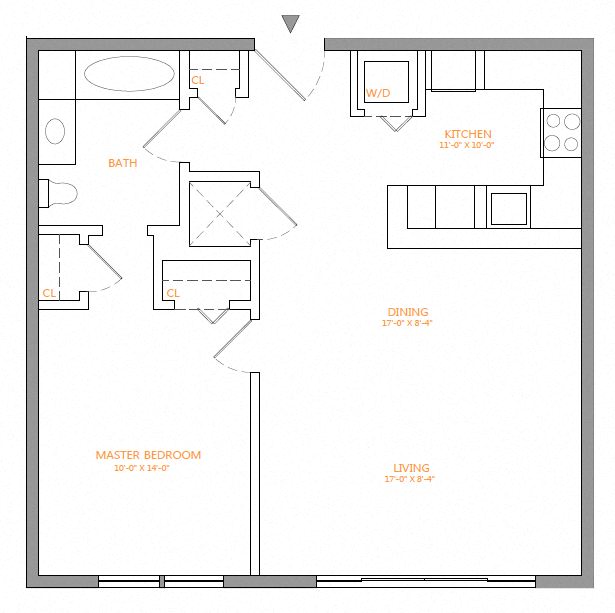 Apartment 403E floorplan