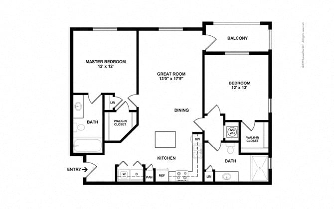Floor Plan Image of Apartment Apt 06-202