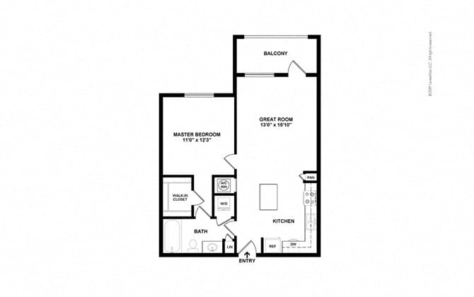 Floor Plan Image of Apartment Apt 22-104