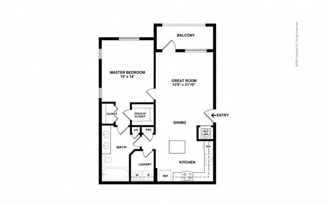 Floor Plan Image of Apartment Apt 09-101