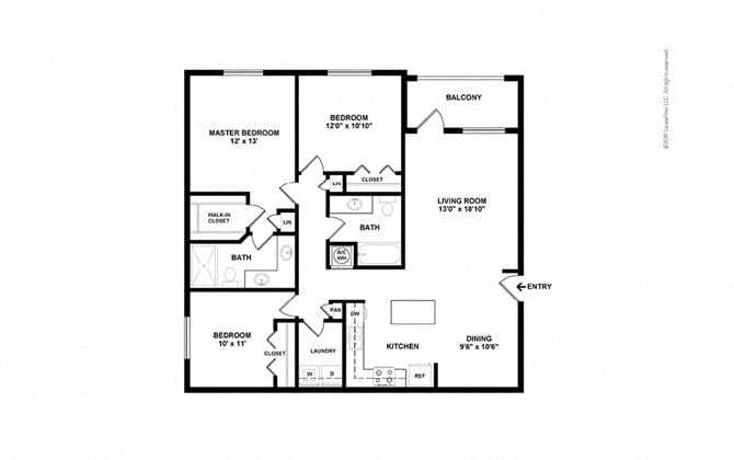 Floor Plan Image of Apartment Apt 13-207