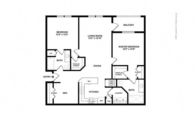 Floor Plan Image of Apartment Apt 17-205