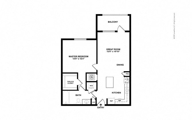Floor Plan Image of Apartment Apt 22-205