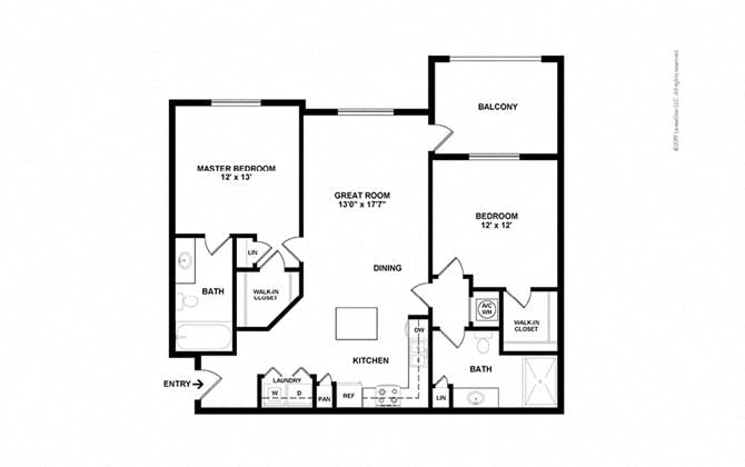 Floor Plan Image of Apartment Apt 22-308