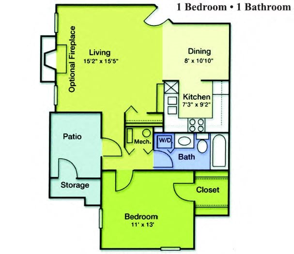1 Bedroom 1 Bath