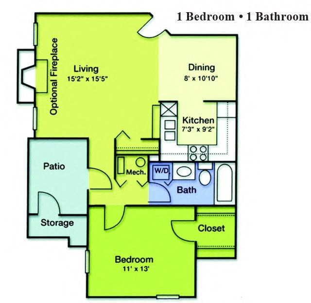 1 Bedroom 1 Bathroom Newly Renovated