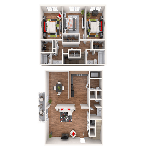 The Plantation Townhome floor plan