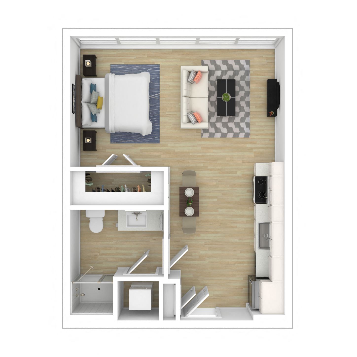 Floor plan layout diagram for 0B - AMFI 80% - INCOME RESTRICTIONS APPLY