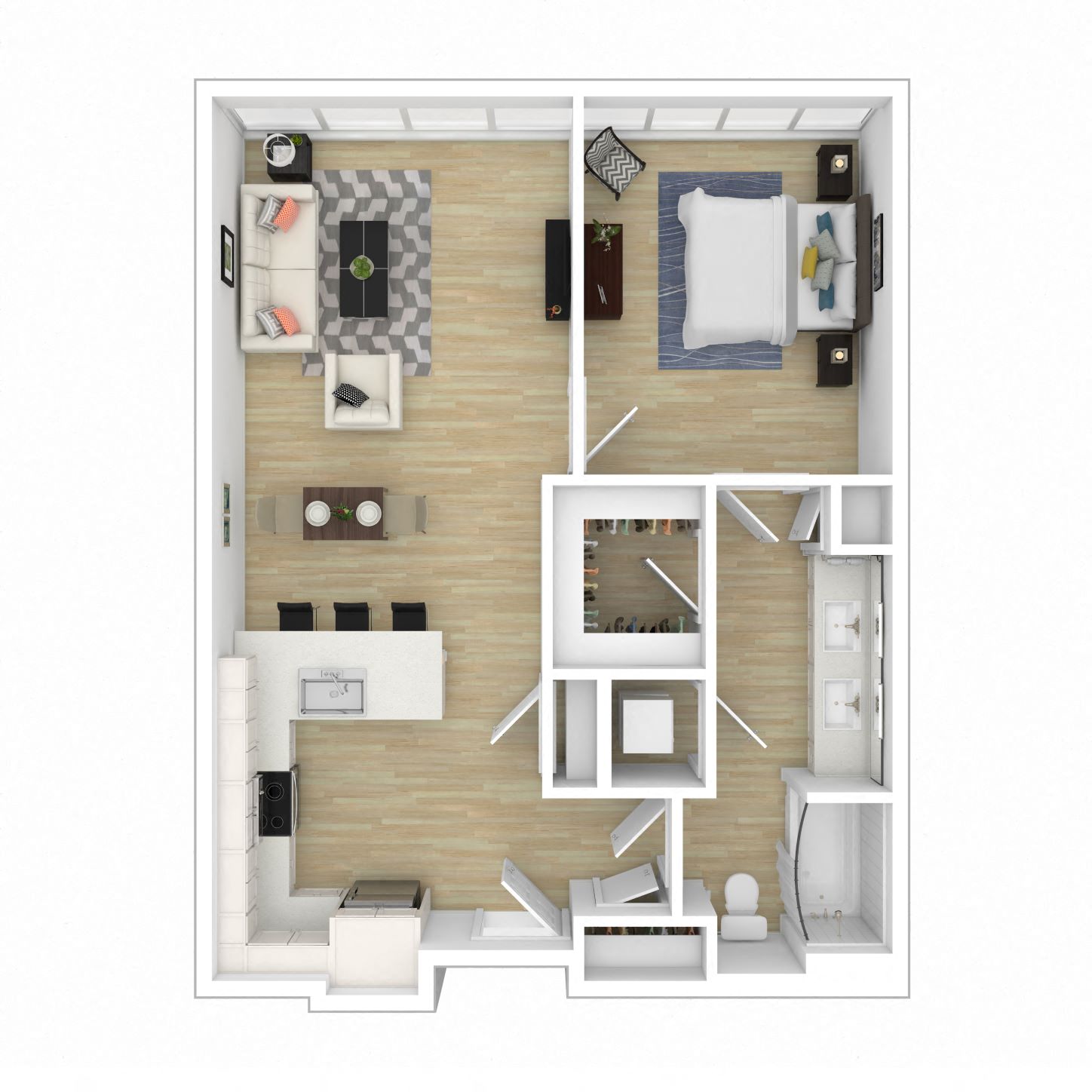 Floor plan layout diagram for 1C - AMFI 120% - INCOME RESTRICTIONS APPLY