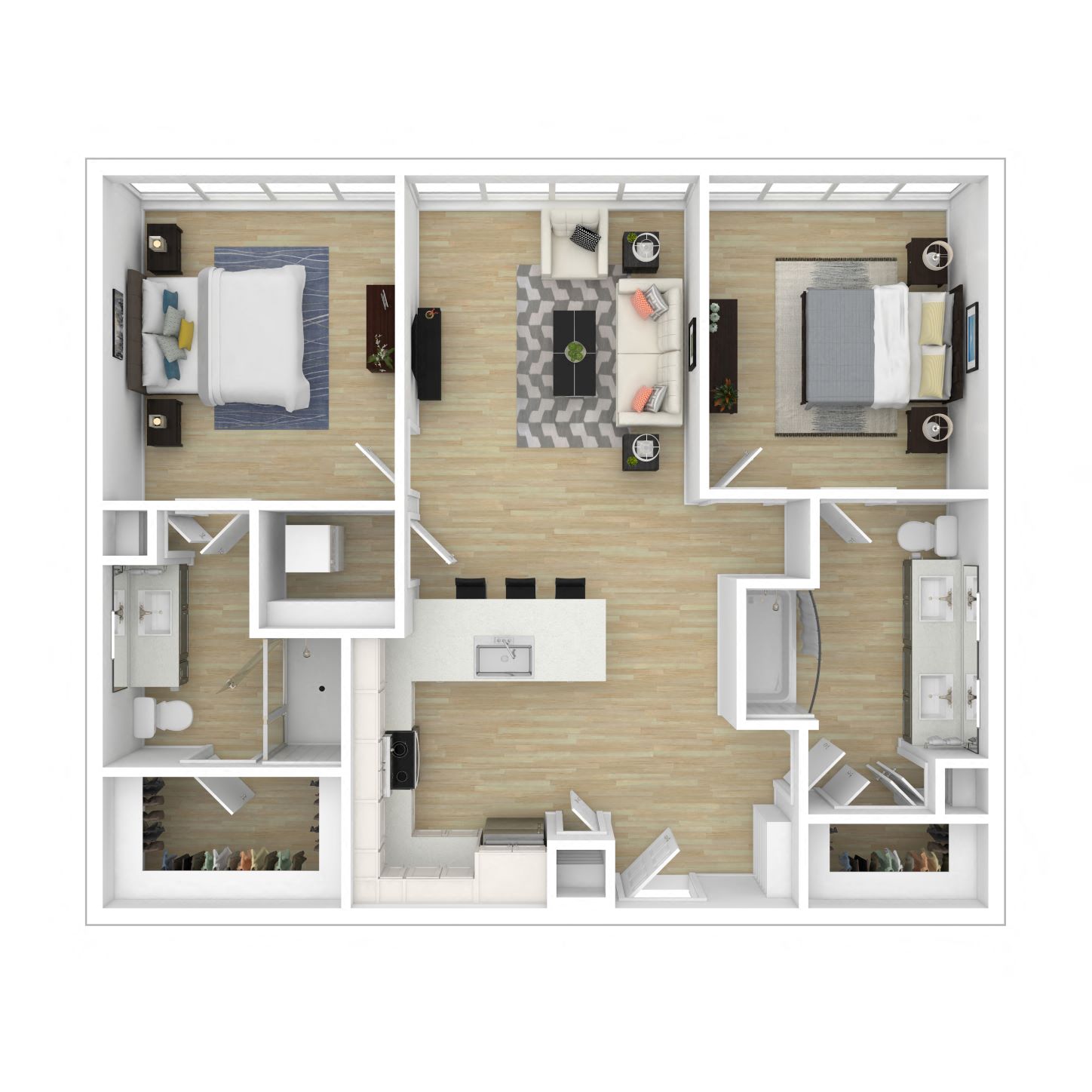 Floor plan layout diagram for 2B - AMFI 120% - INCOME RESTRICTIONS APPLY