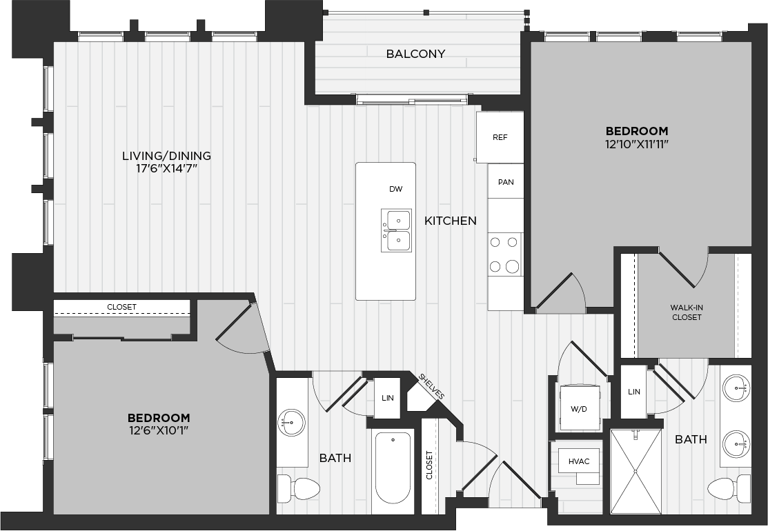 Apartment 100 floorplan