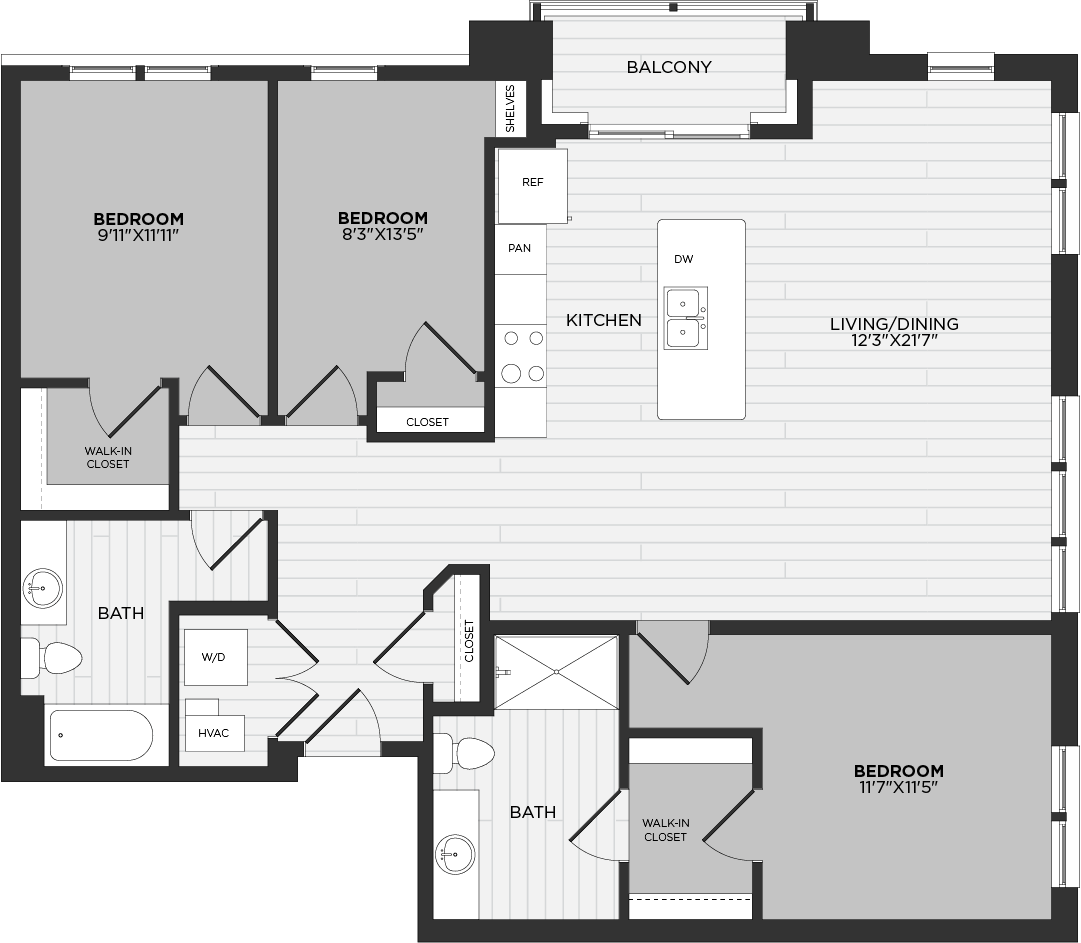 Apartment 101 floorplan