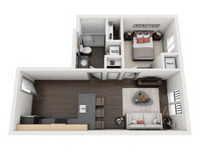 The Cab floor plan