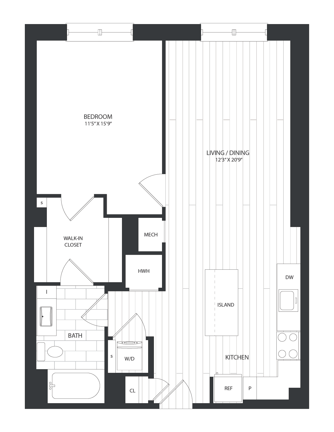 floor plan image of apartment 1050