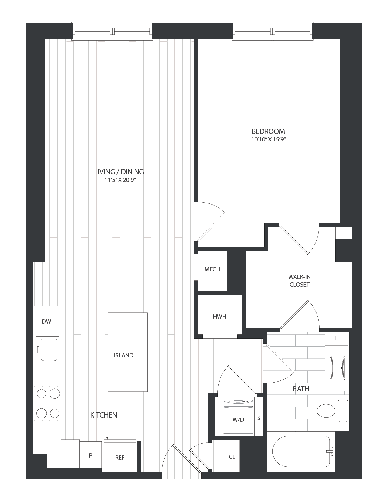 floor plan image of apartment 1053
