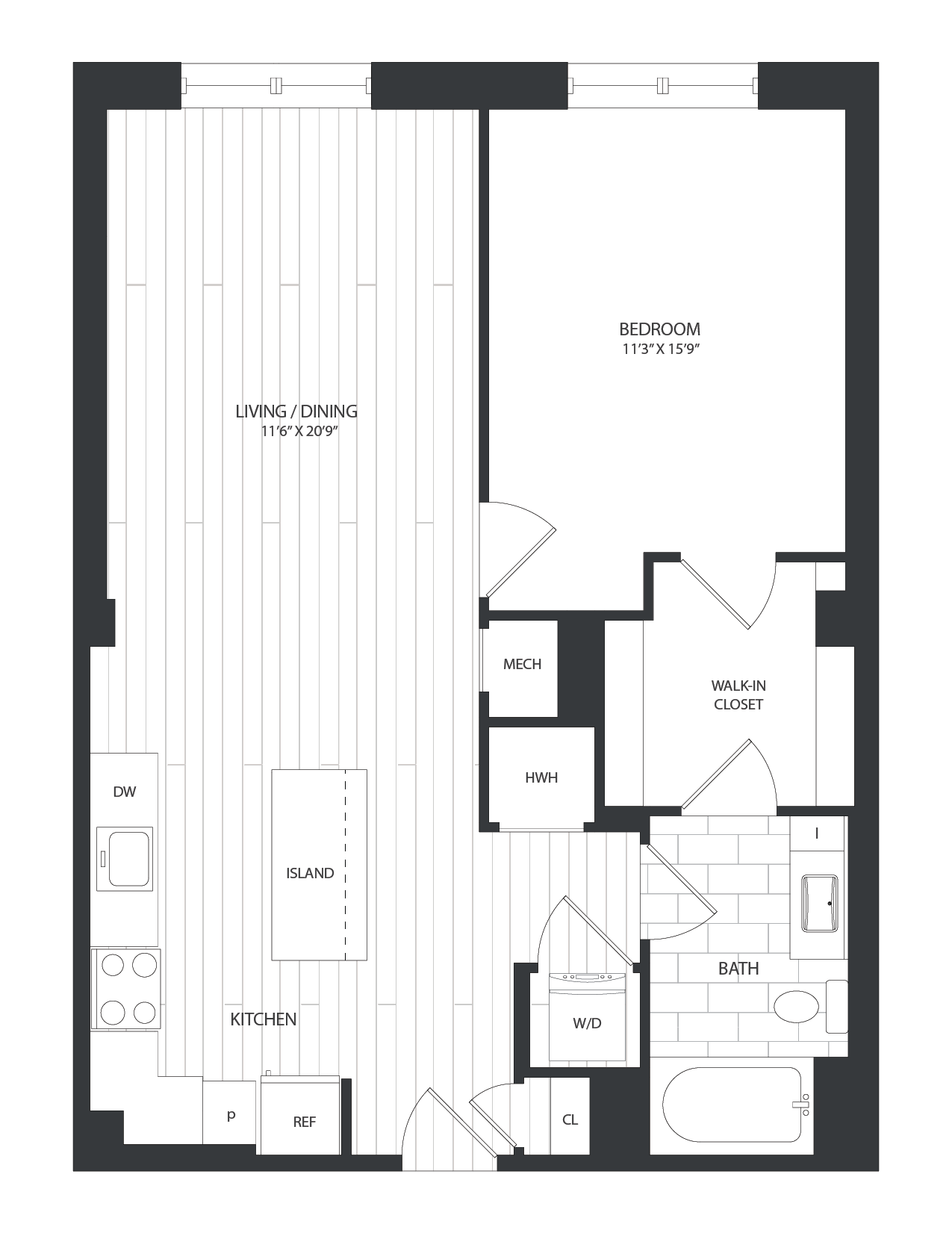 floor plan image of apartment 1056
