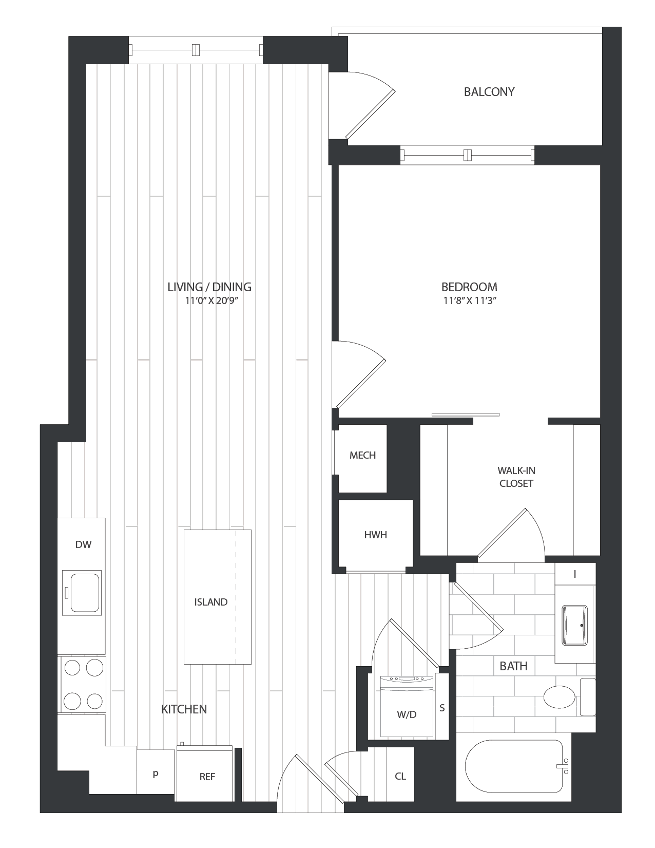 floor plan image of apartment 1004