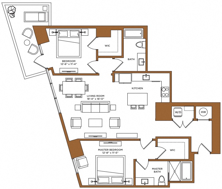 Floor Plan Image of Apartment Apt 0612