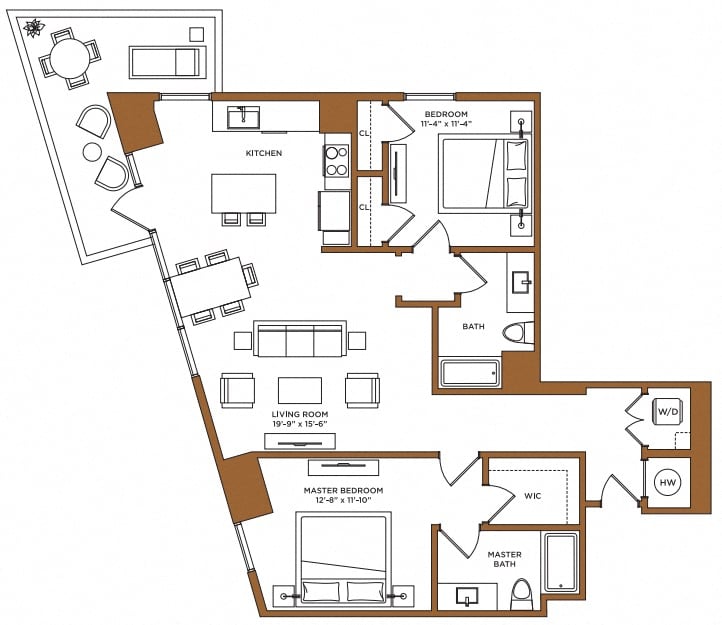 Floor Plan Image of Apartment Apt 1412