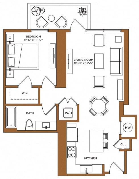 Floor Plan Image of Apartment Apt 2310
