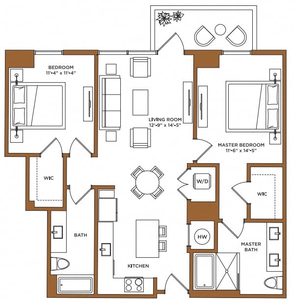 Floor Plan Image of Apartment Apt 1706