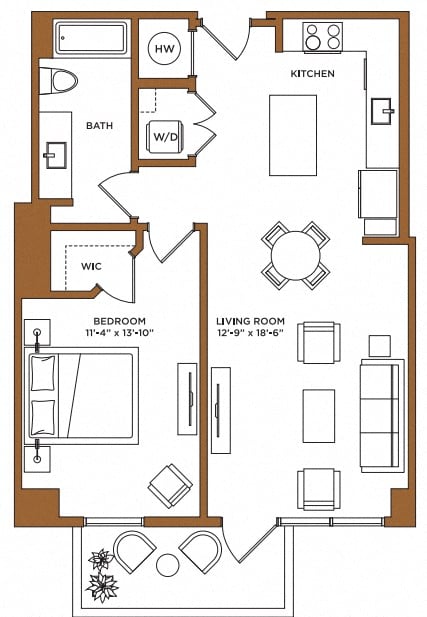 Floor Plan Image of Apartment Apt 1407