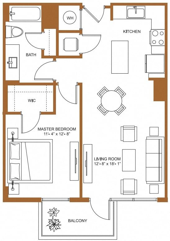 Floor Plan Image of Apartment Apt 3007