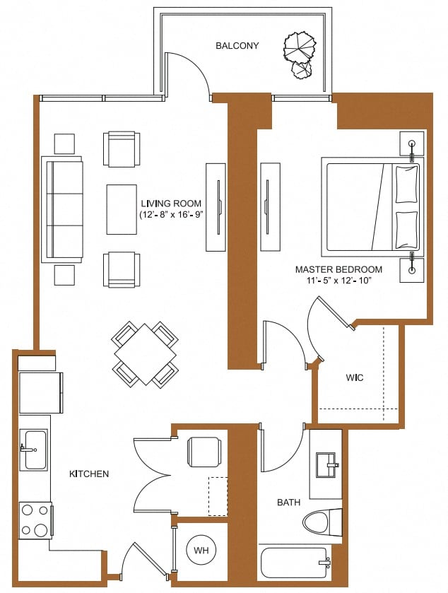 Floor Plan Image of Apartment Apt 2112