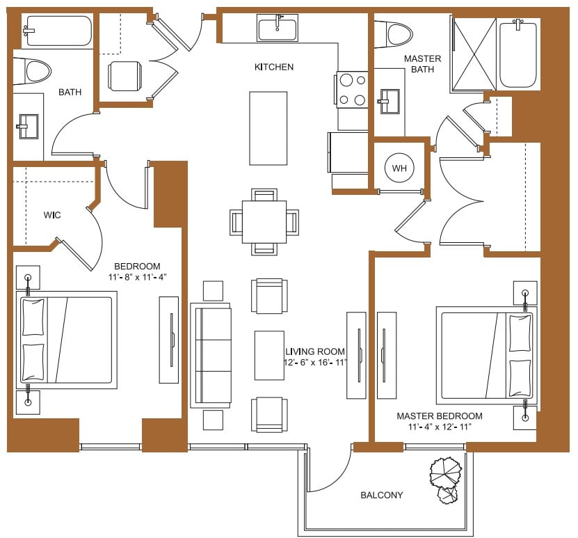 Floor Plan Image of Apartment Apt 1111