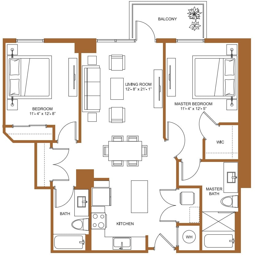 Floor Plan Image of Apartment Apt 2206
