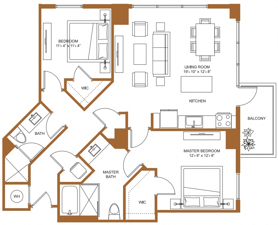 Floor Plan Image of Apartment Apt 1702