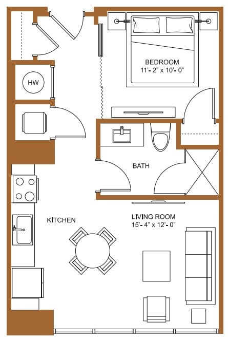 Floor Plan Image of Apartment Apt 2605