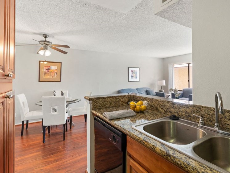 North Hollywood Apartments Open Living Room and Kitchen