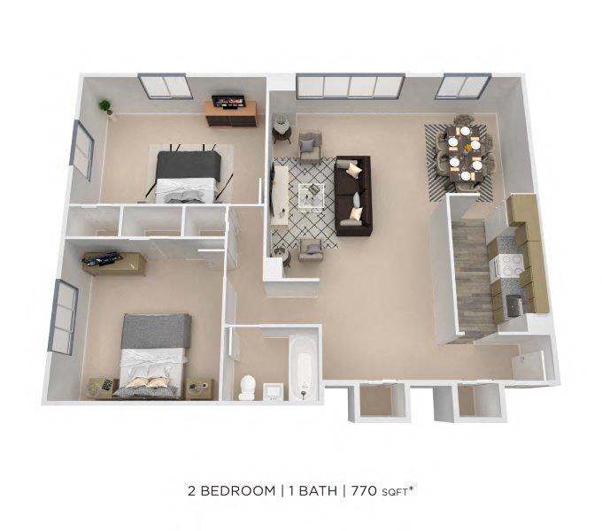 Two Bedroom floor plan