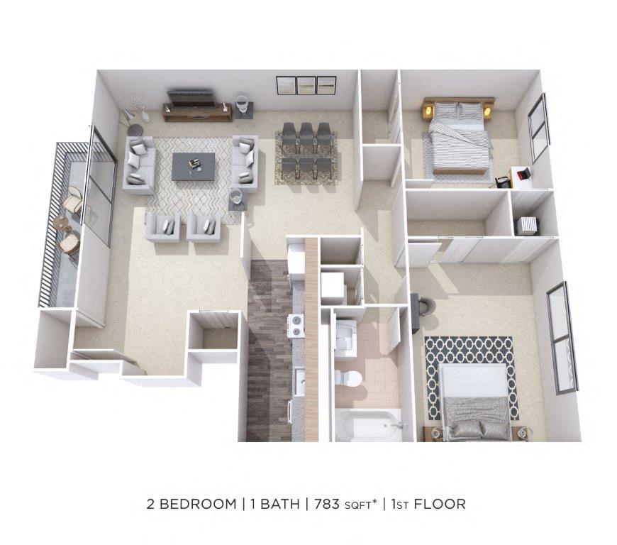 Two Bedroom floor plan