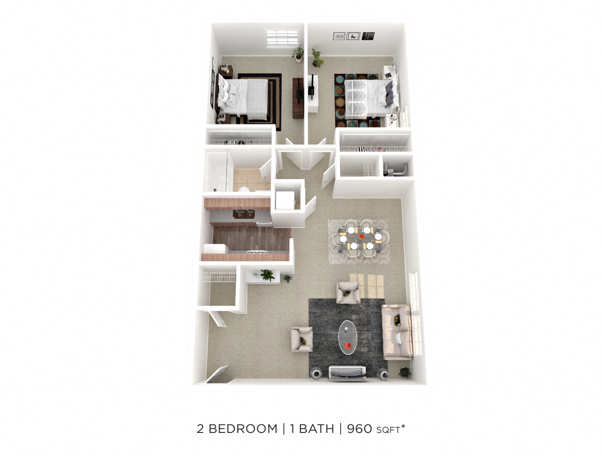 Two Bedroom floor plan