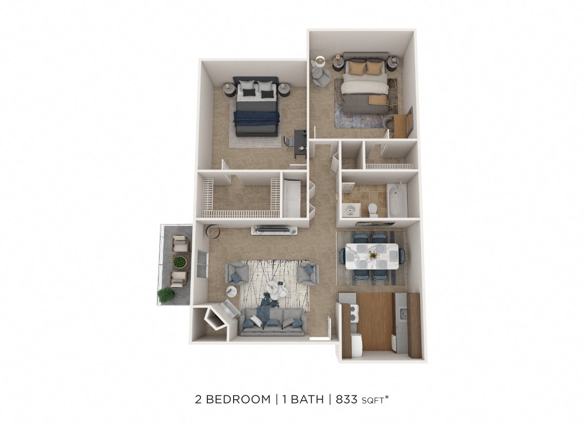 Two Bedroom floor plan