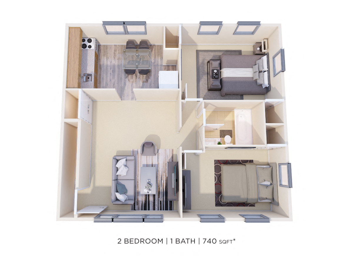Two Bedroom floor plan