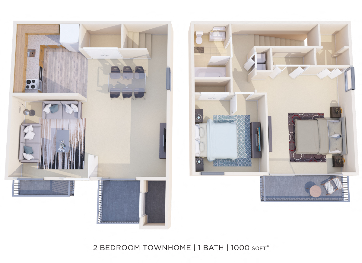 Two Bedroom floor plan