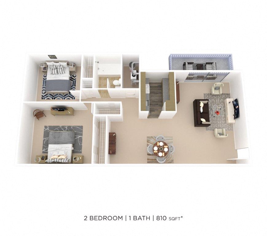 Two Bedroom floor plan