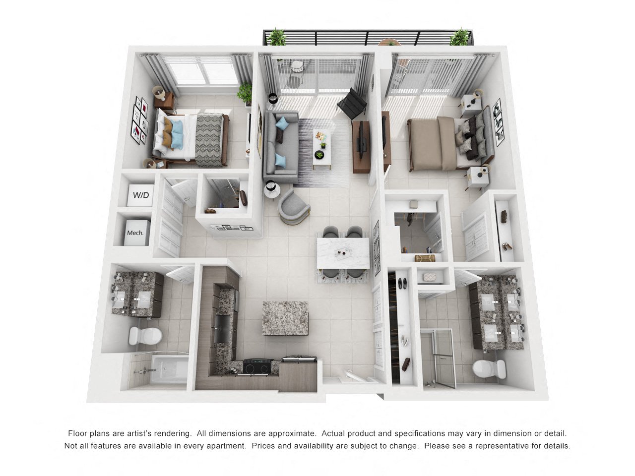Floor Plan Image of Apartment Apt 1-0712
