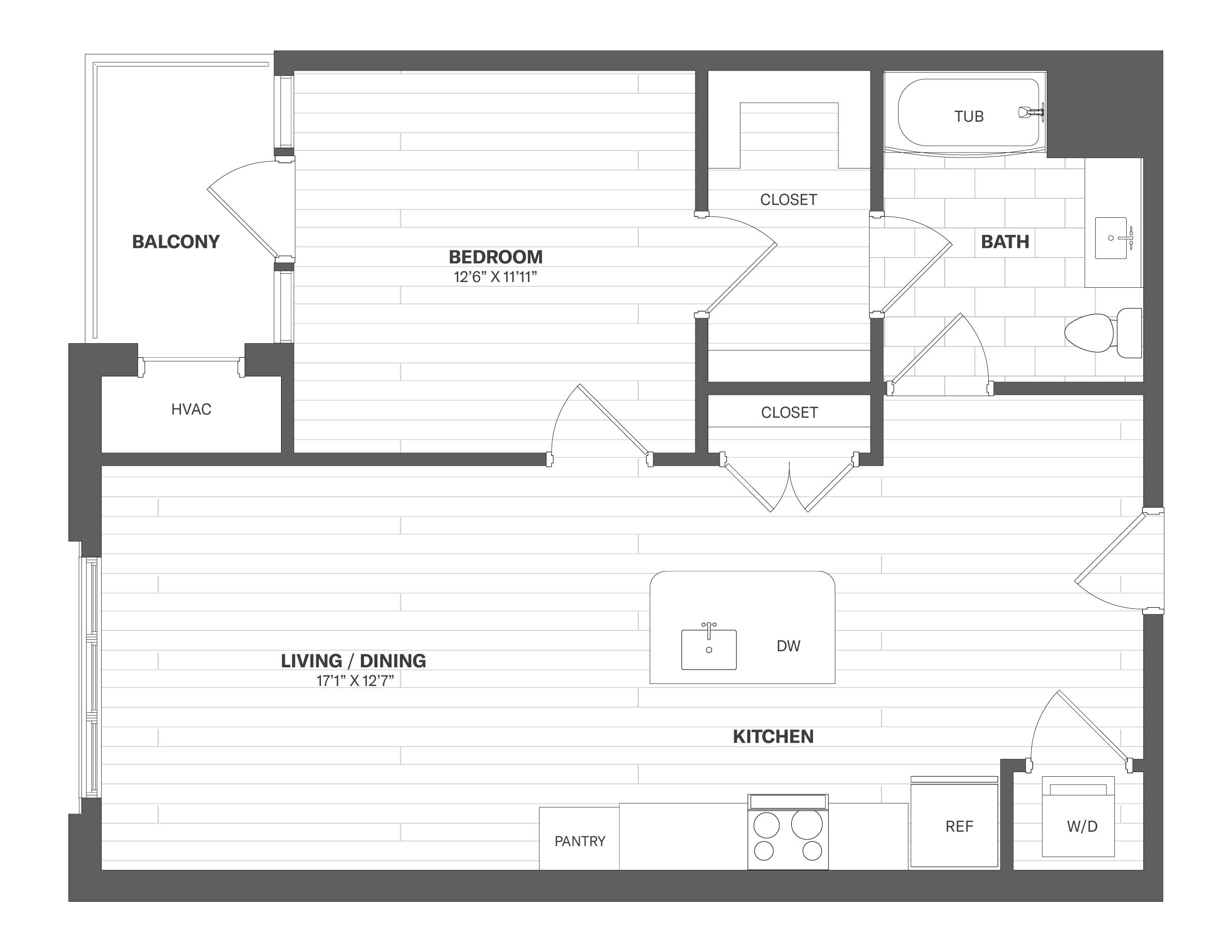 Floor Plan Image of Apartment Apt 1542