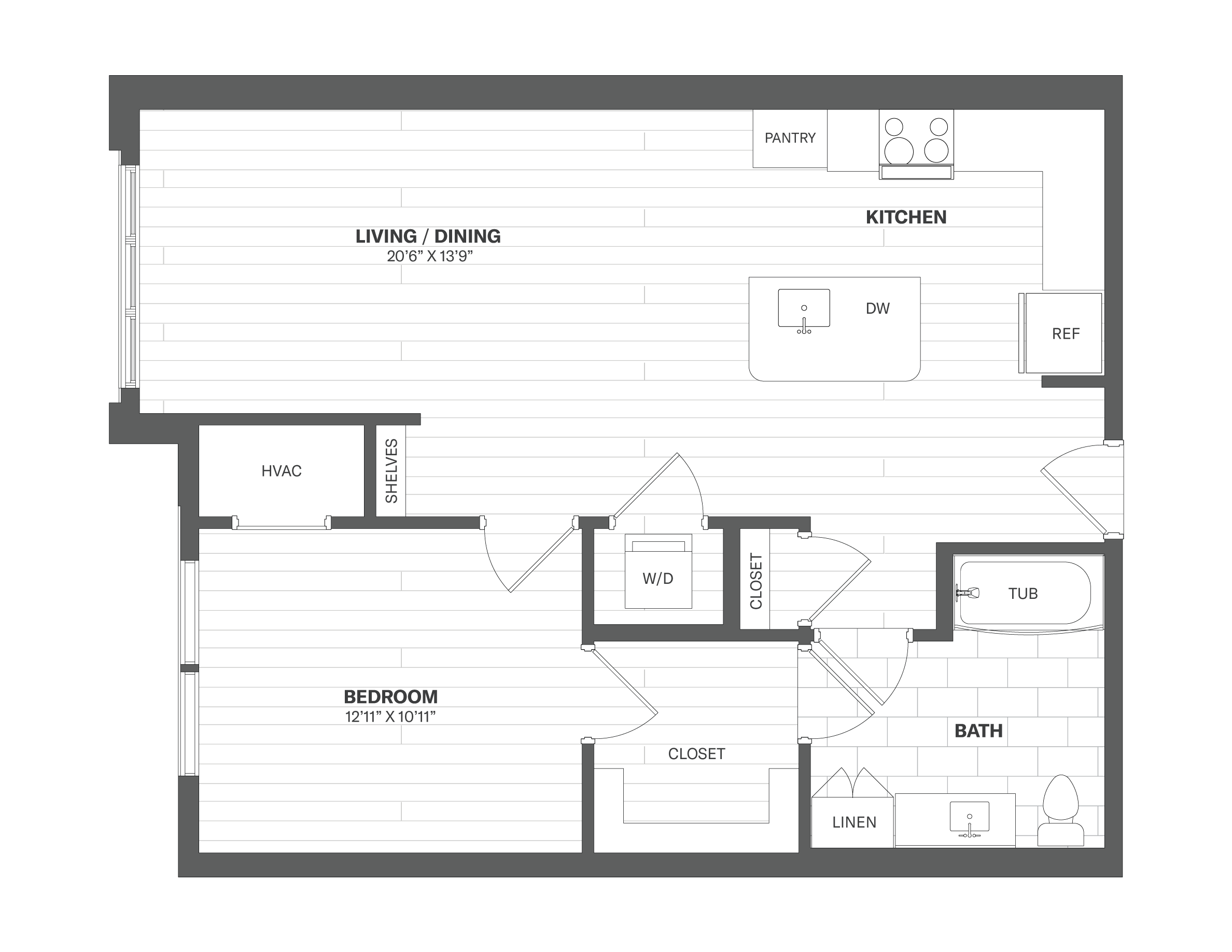 Floor Plan Image of Apartment Apt 1232