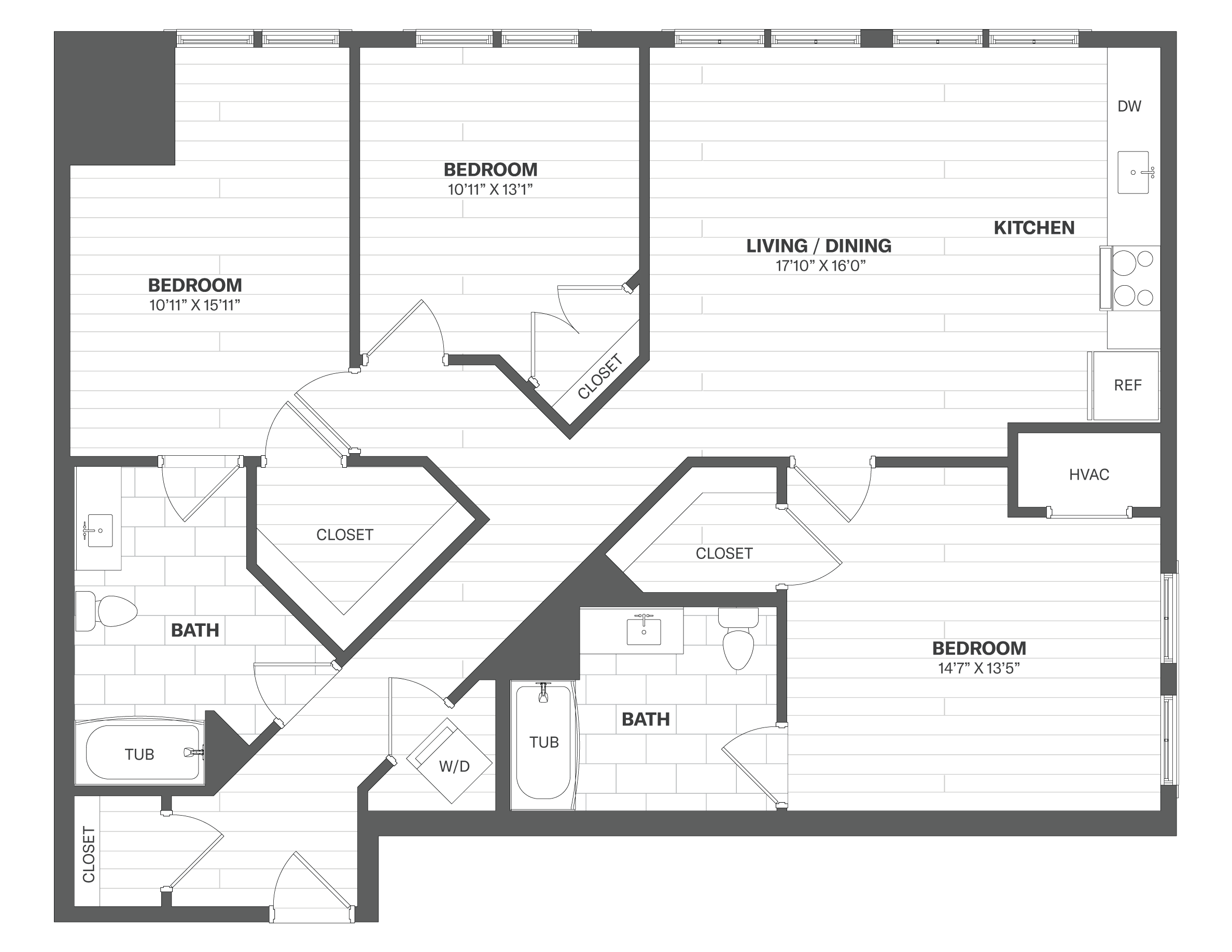 Floor Plan Image of Apartment Apt 1319