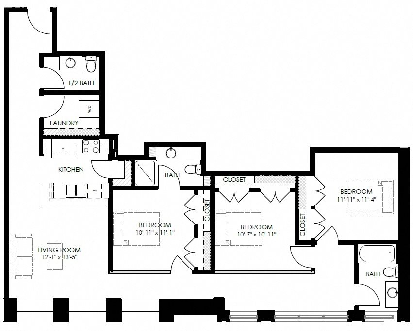 Floor Plans of The Edison Apartments in Richmond, VA