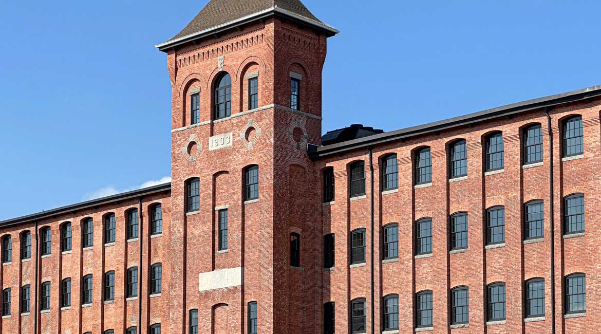 Renovated brick factory building