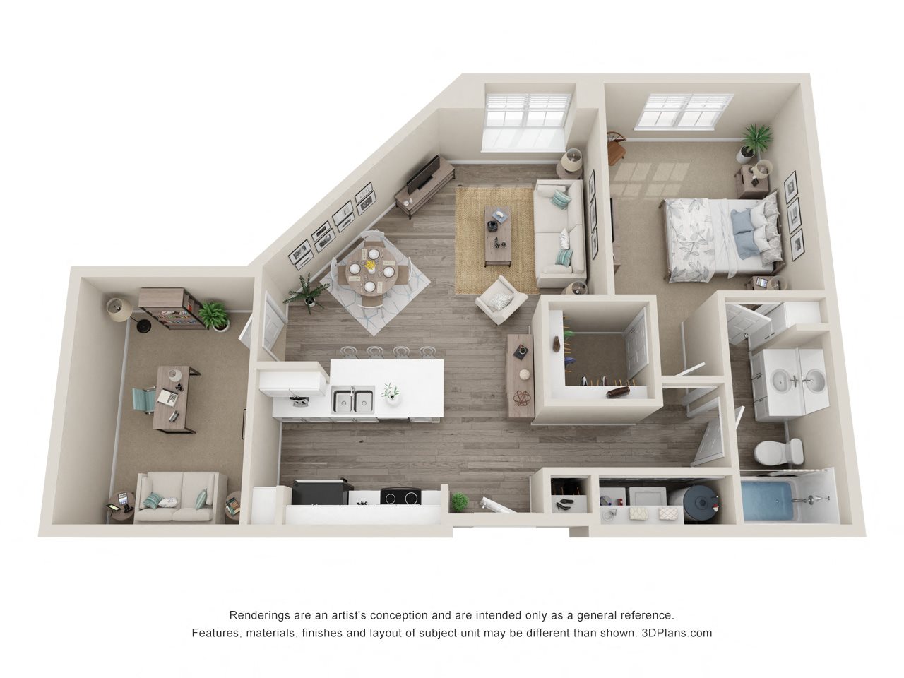 Floor Plans of Colonial Court Apartments in Ogden, UT