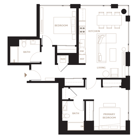 Floor Plan Image of Apartment Apt 1212