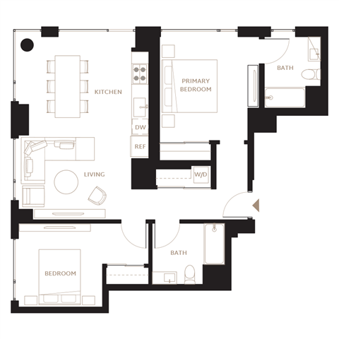 Floor Plan Image of Apartment Apt 1211