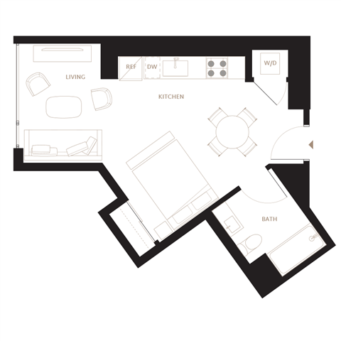 Floor Plan Image of Apartment Apt 1101